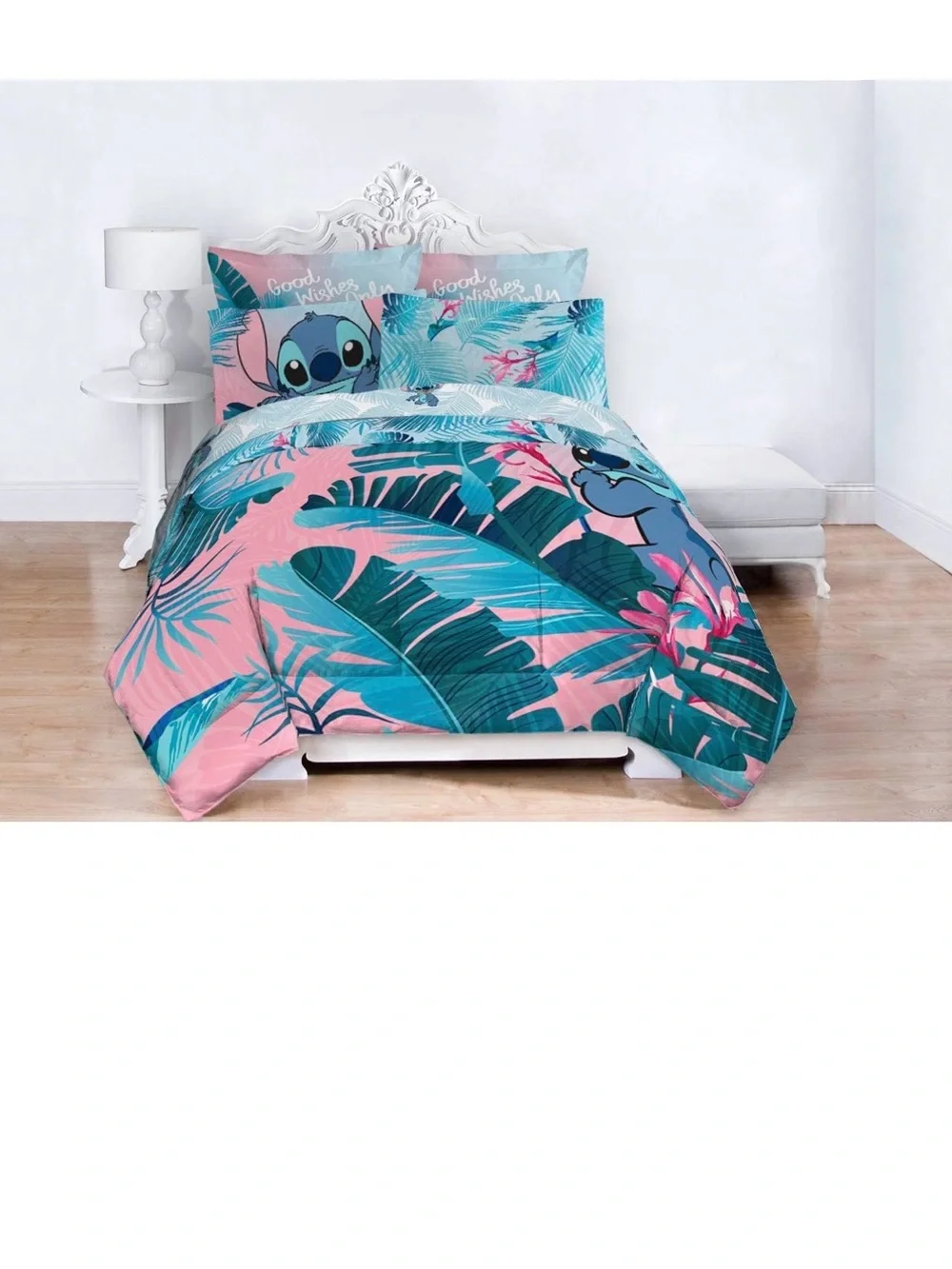 Disney Lilo & Stitch Tropical Duvet Cover - Pink & Teal